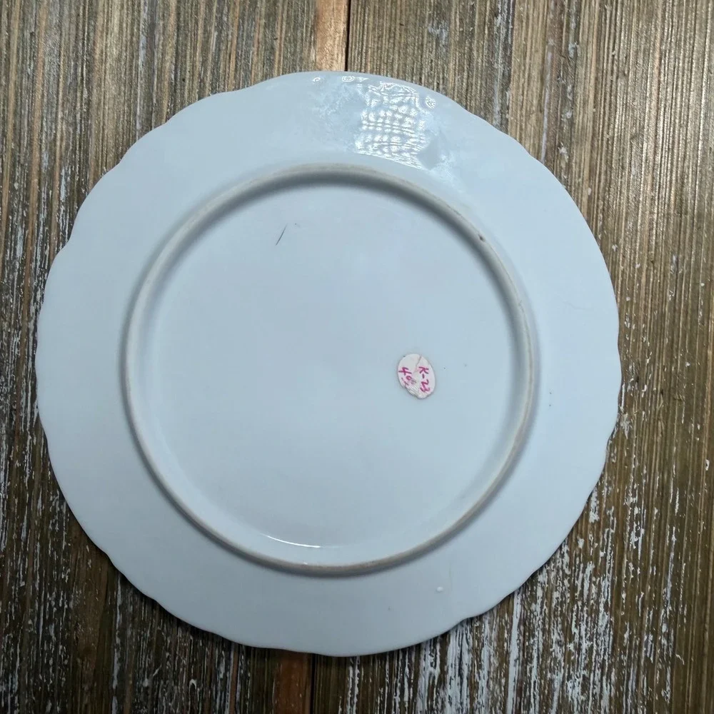 Vintage Mushroom Decorative Plate Painted Green Fairycore Cottagecore Whimsical